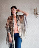Eucalyptus & Rose Eco Printed Vintage Cotton Shawl