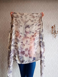 Eucalyptus & Rose Eco Printed Vintage Cotton Shawl