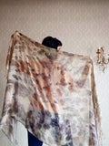 Eucalyptus & Rose Eco Printed Vintage Cotton Shawl