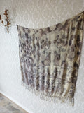 Eucalyptus & Rose Eco Printed Vintage Cotton Shawl