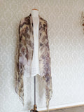 Eucalyptus & Rose Eco Printed Vintage Cotton Shawl
