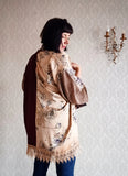 Lavender Ash Eco Print Kimono - ONE/SIZE