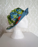 Summer Garden - Reversible Denim & Barkcloth Bucket Hat