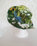 Summer Garden - Reversible Denim & Barkcloth Bucket Hat