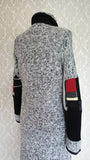 Long Monochrome Boucle Stretch Knit Sweater - MEDIUM/LARGE
