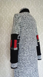 Long Monochrome Boucle Stretch Knit Sweater - MEDIUM/LARGE