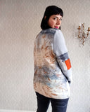 Rivers & Reeds Eco Print Long Cashmere Cardigan - Hand Dyed