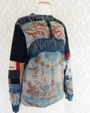 Reeds & Rushes Eco Print Long Lambswool Pullover - Hand Dyed