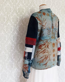 Reeds & Rushes Eco Print Long Lambswool Pullover - Hand Dyed