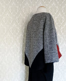 Triangle Patchwork Eco Print Pullover - ONE SIZE