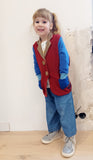 Mini Candy Apple Upcycled Sweater Blazer