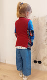 Mini Candy Apple Upcycled Sweater Blazer