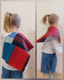Mini Red Tartan Upcycled Patchwork Poncho