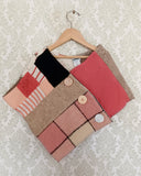 Mini Pink Tartan Upcycled Patchwork Poncho