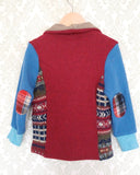 Mini Candy Apple Upcycled Sweater Blazer