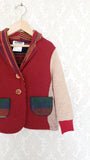 Mini Red Jujube Upcycled Sweater Blazer