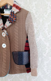 Mini Sandcastles Upcycled Sweater Blazer