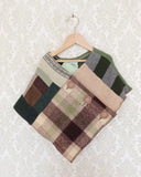 Mini Mossy Upcycled Patchwork Poncho