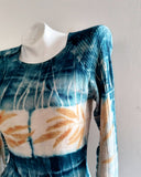 Blue Fire Eucalyptus Botanical Print MERINO Bodysuit - SMALL/MEDIUM