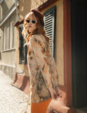 Rust Floral Eco Print Vintage Lambswool Wool Cardigan - Hand Dyed (Copy)