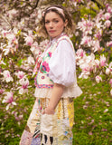 Up-cycled Pink Floral & Cream Bohemia Vest 🌸