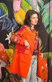 Red Hot 60's Midi Quilted Embellished Jacket