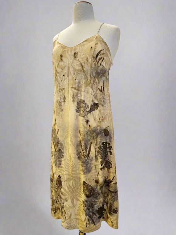 Golden Botanical Vintage Silk + Lace Slip