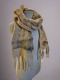 Cozy Oversized Botanically Printed Scarf - Golden