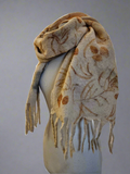 Cozy Oversized Botanically Printed Scarf - Golden