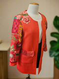 Red Hot 60's Midi Quilted Embellished Jacket