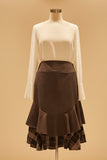 Saddle Skirt Checkers & Plaid Dark Chocolate & Black Tones