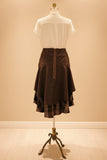 Saddle Skirt Checkers & Plaid Dark Chocolate & Black Tones