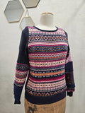 Norwegian Purple Black Knit Pullover
