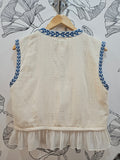 Up-cycled Blue & Cream Bohemia Vest 💙