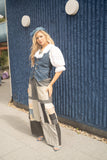 DENIM Patchwork Panoma Pants ONE-SIZE-FITS-MOST