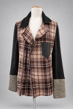 Men's Asymmetric Zip Jacket - Earthy Tartan