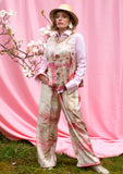 Shibori + Botanical Print Panoma Pants (Dark Pink)