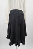 Saddle Skirt Black Pin Stripe & Abstract Monochrome