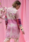 Pink Purple Glam Embellished Super Long Knit Cardigan