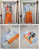 Orange Dipped Upcycled Denim Jacket