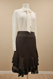 Saddle Skirt Checkers & Plaid Dark Chocolate & Black Tones