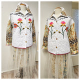 Floral Quilted Silk Jacket
