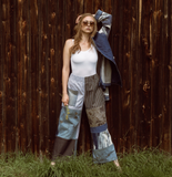 DENIM Patchwork Panoma Prance Pants ONE-SIZE-FITS-MOST