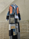 Eye Sea You Orange Denim Puffer