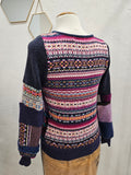 Norwegian Purple Black Knit Pullover