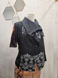 Grey Crimson Multiway Vest - Butterfly Collar