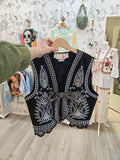 Up-cycled Black Floral Bohemia Vest 🖤