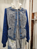 One-of-a-Kind Tweed & Denim Statement Jacket