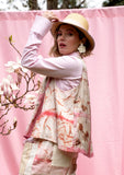 Rose Shibori Eucalyptus Silk Blouse (top only)