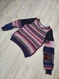 Norwegian Purple Black Knit Pullover